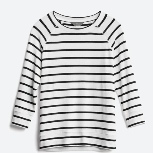 41 Hawthorn Three Quarter Sleeve Raglan Knit Top Stripped Size M EUC - Picture 1 of 3